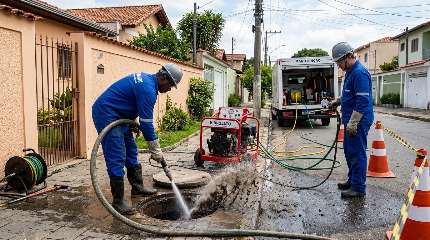 Hidrojateamento residencial em Ipatinga‑MG