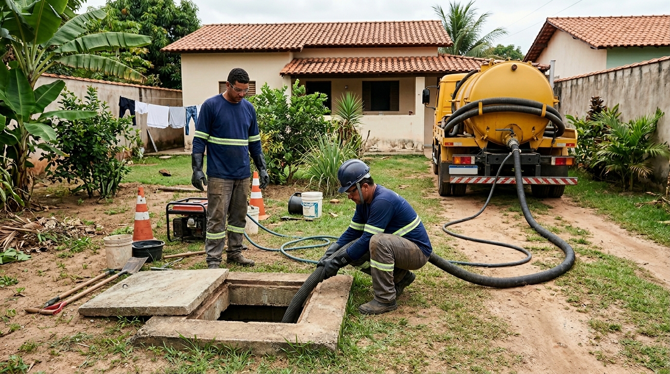 Desentupimento de fossa com sucção em Macapá‑AP