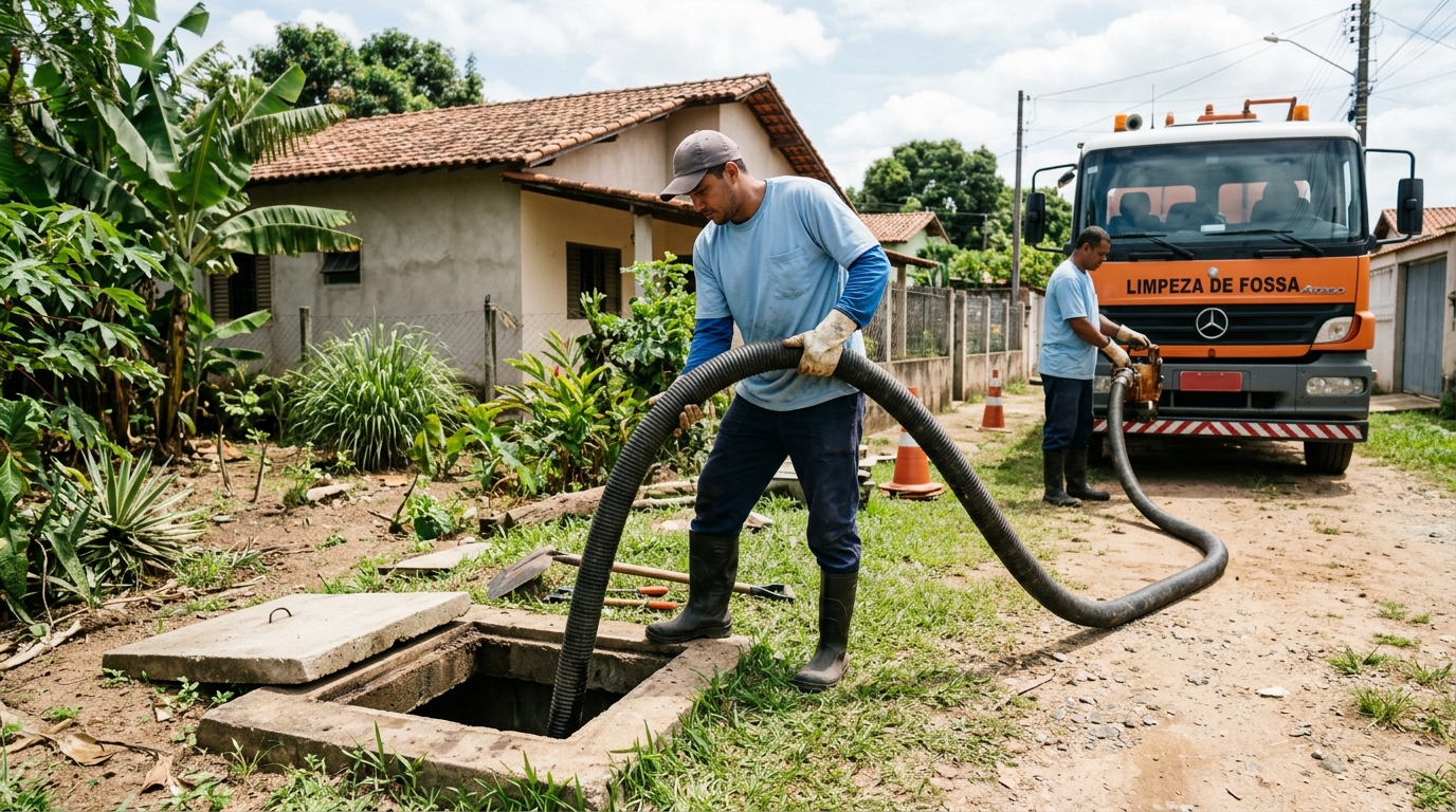 Desentupimento de fossa residencial em Macapá‑AP